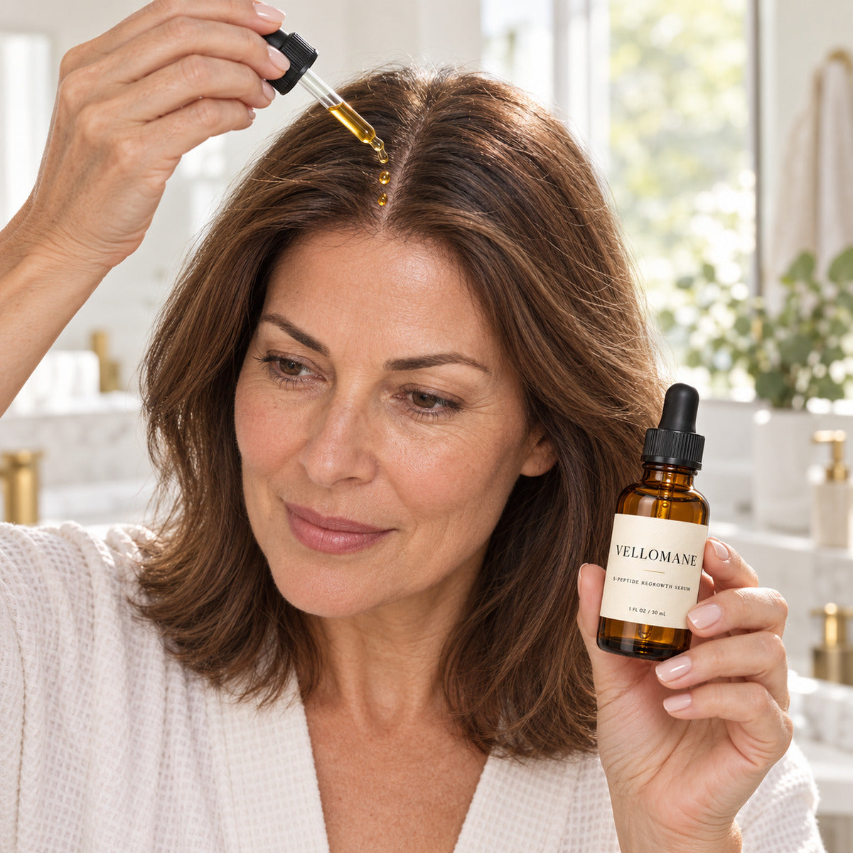 Applying Vellomane serum along the part