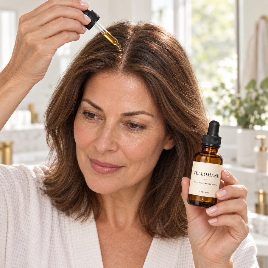 Applying Vellomane serum along the part
