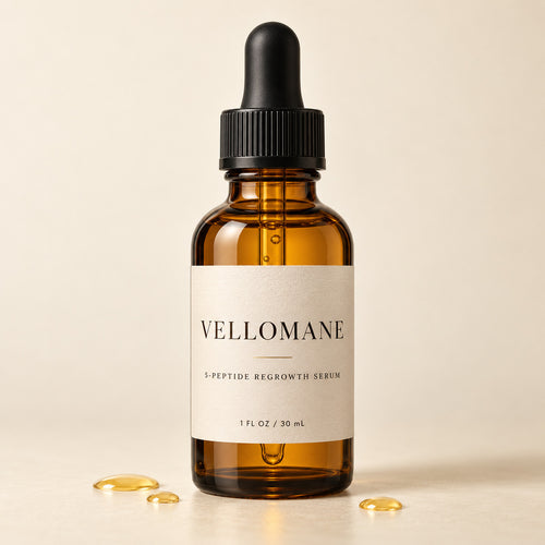 Vellomane 5-Peptide Regrowth Serum, 1 fl oz dropper bottle