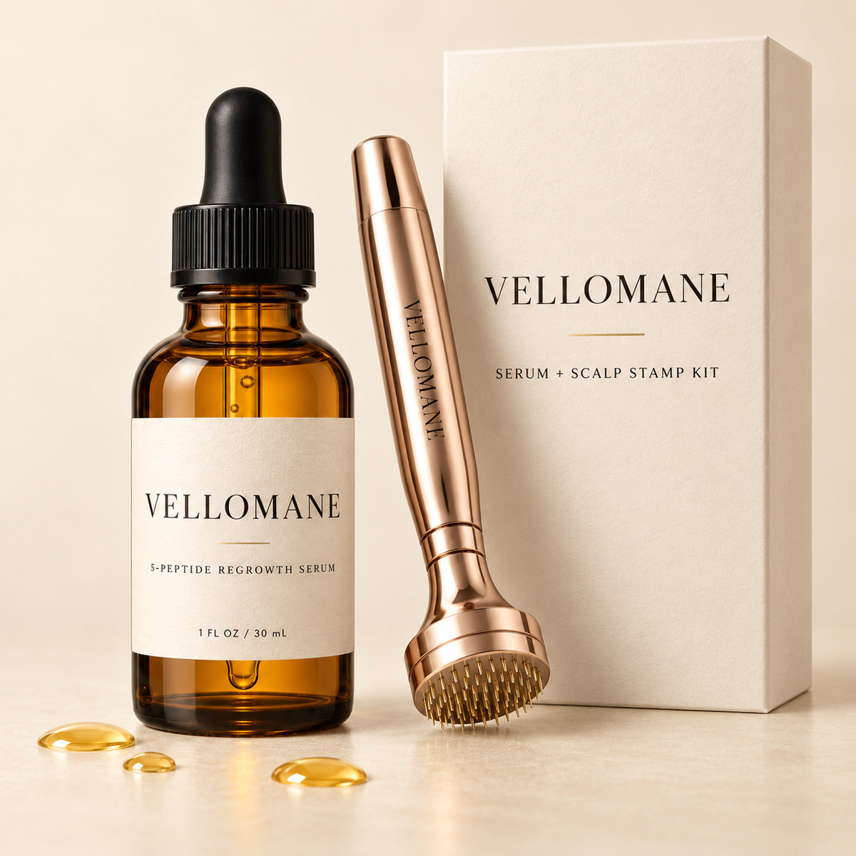 Vellomane Serum + Scalp Stamp Kit